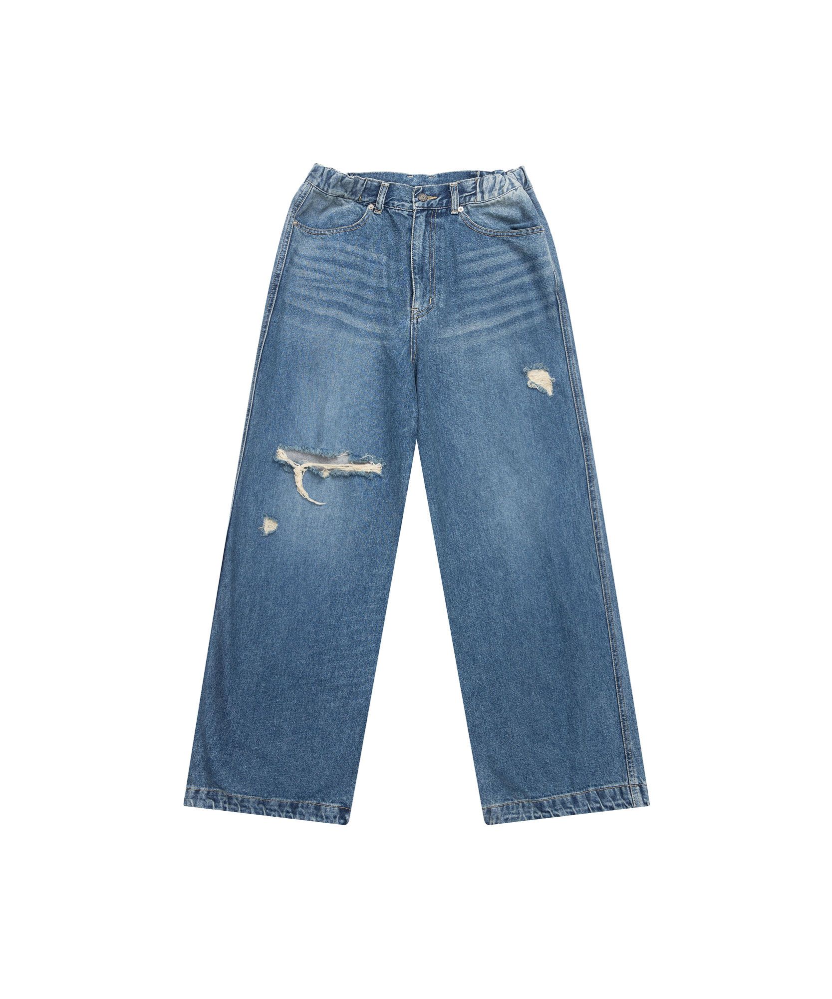 ◆AAKAM◆ Distressed Denim Pants Blue MUSINSA | AAKAM Distressed Denim Pants (Blue)
