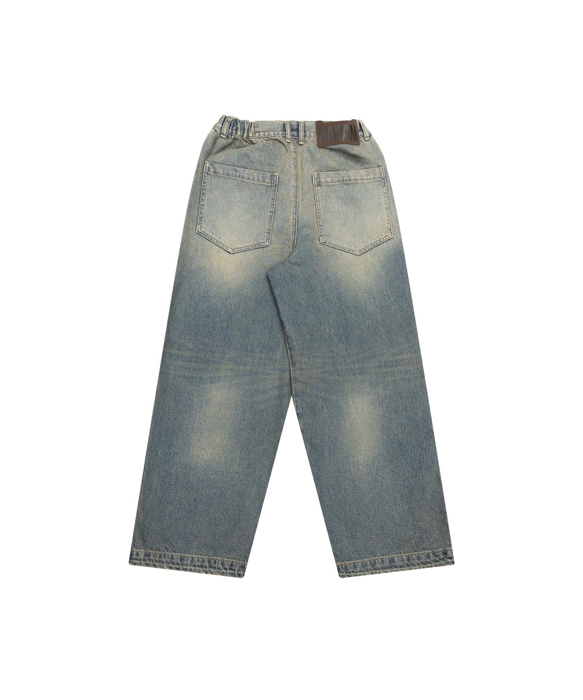 아캄(AAKAM) Distressed Denim Pants (Sand Blue)