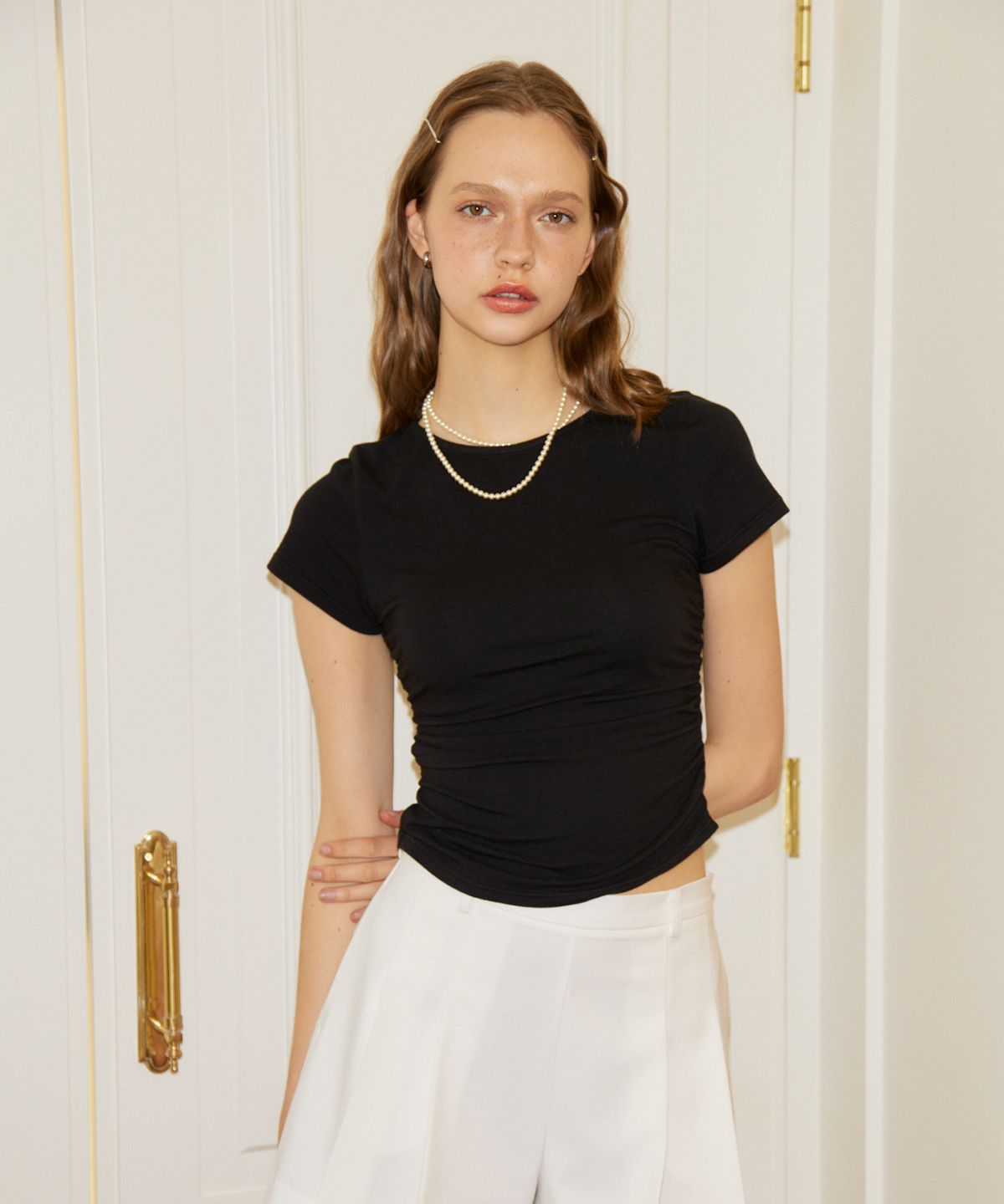 살롱 드 욘(SALON DE YOHN) Basic Shirring T_5 Colors