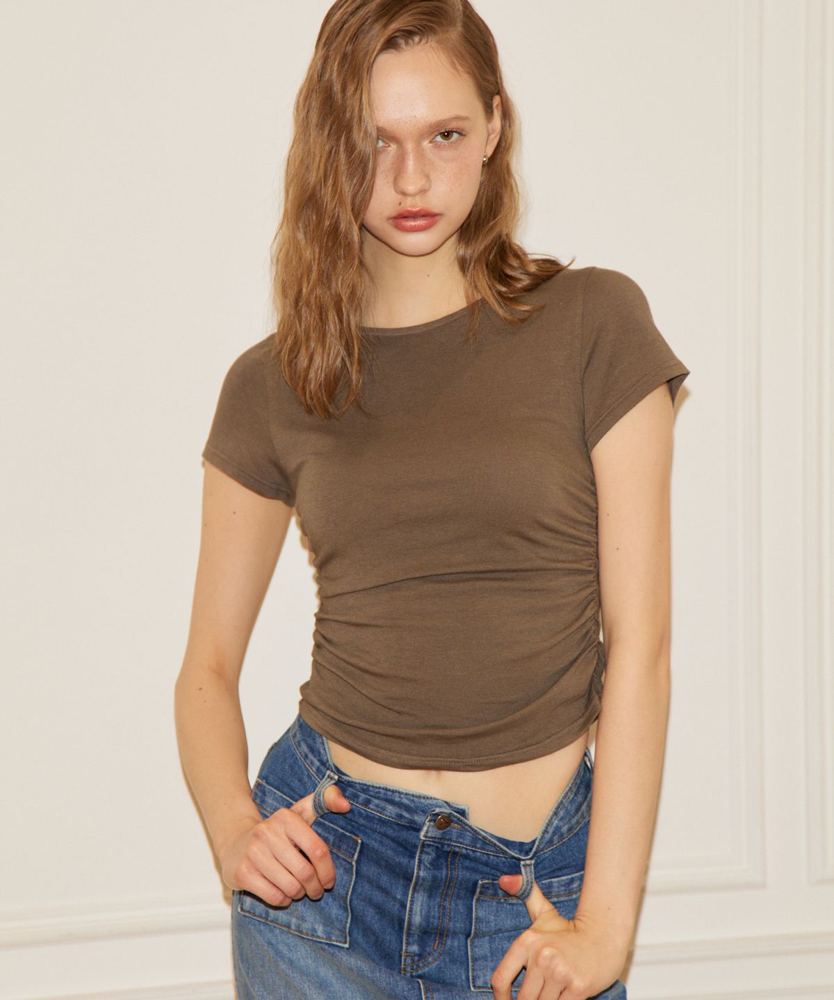 살롱 드 욘(SALON DE YOHN) Basic Shirring T_5 Colors