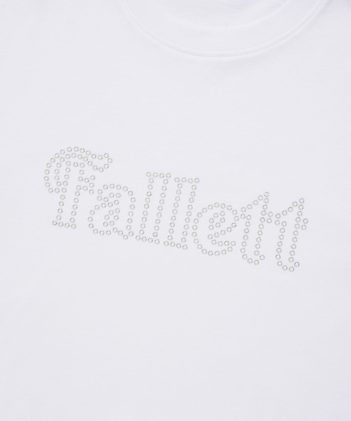 팔렛(FALLETT) 아일렛 로고 반팔티 화이트