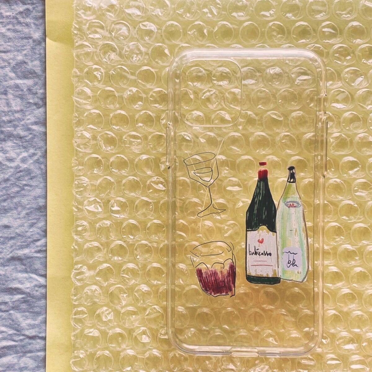 베비카소(BABICASSO) babicasso Phone Case[와인과 컵]