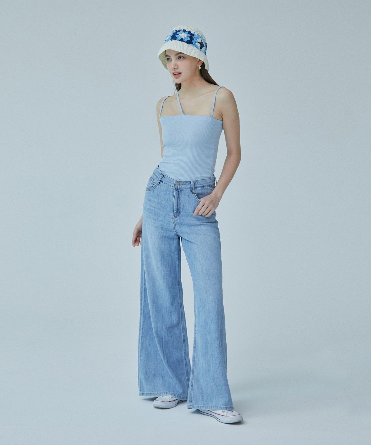 핀블랙(PINBLACK) 레이어드 탑 슬리브리스 (2 COLOR)