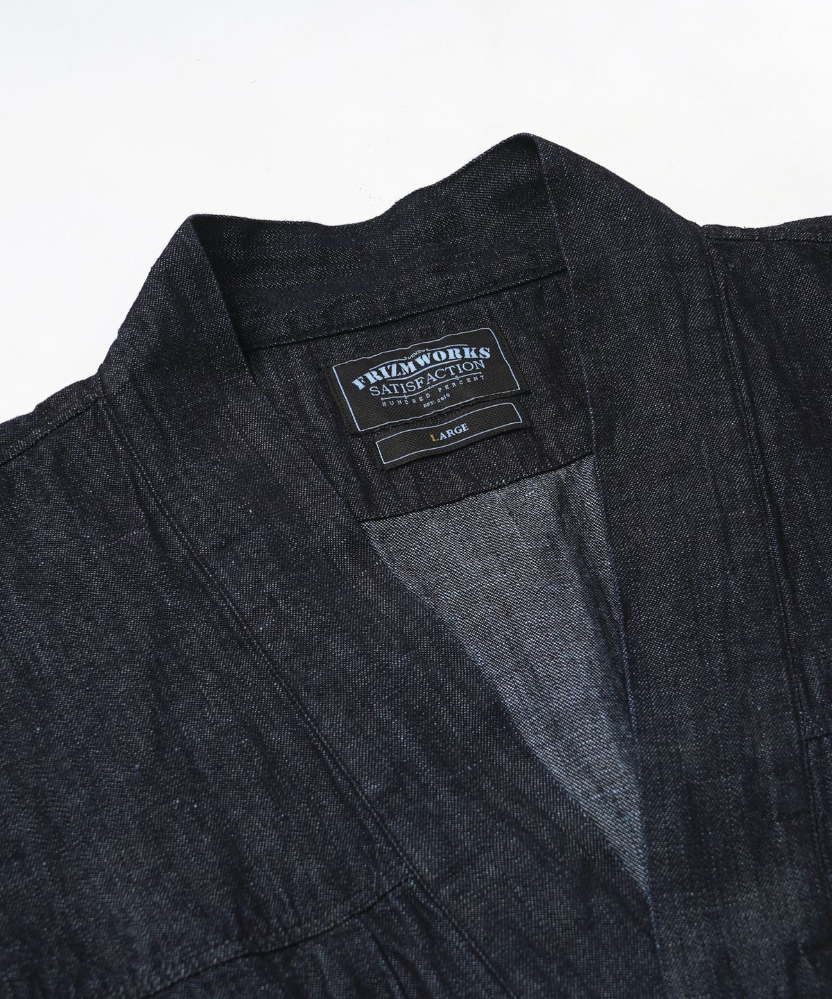 프리즘웍스(FRIZMWORKS) LINEN DENIM TRUCKER DURUMAGI _ INDIGO