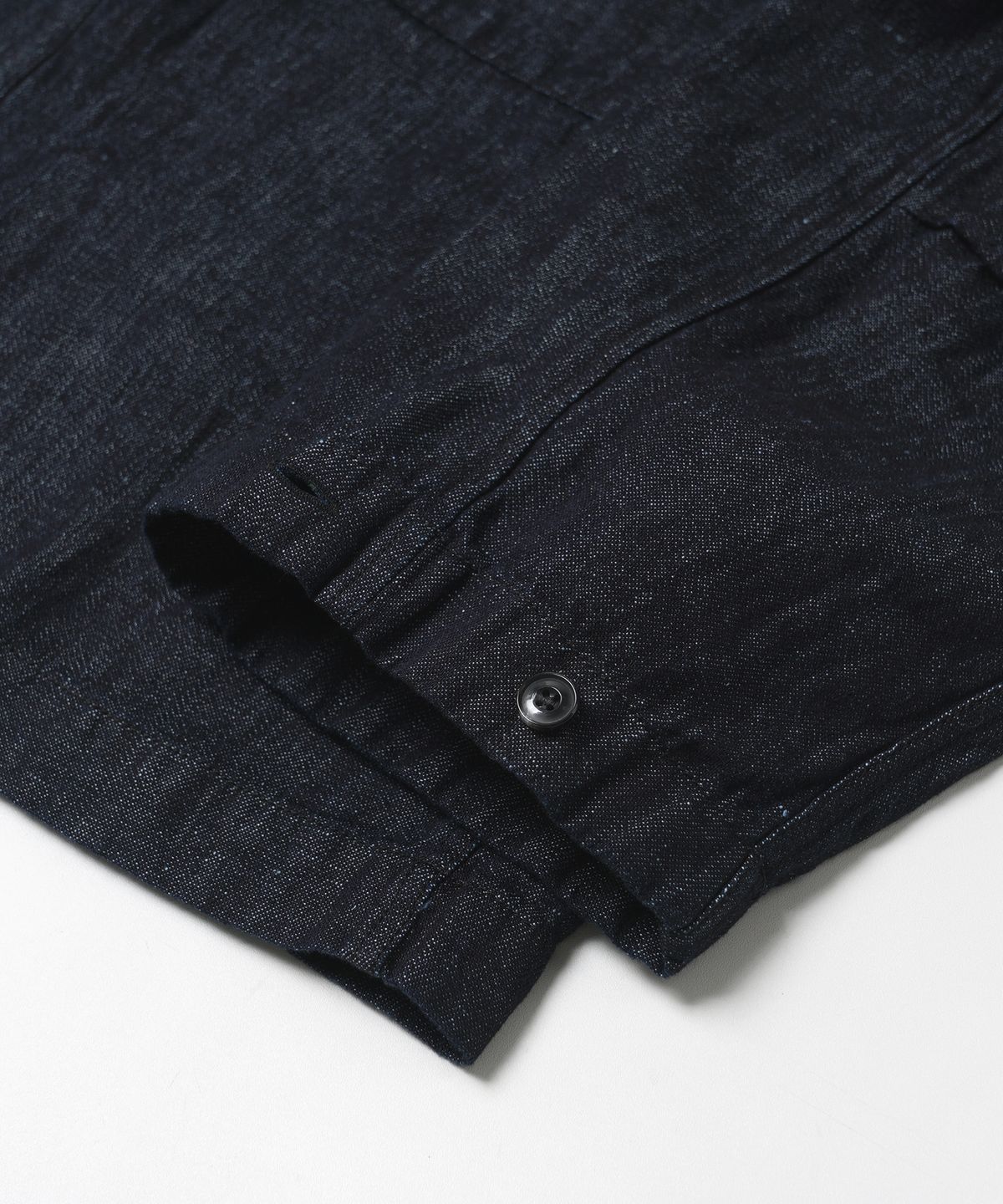 프리즘웍스(FRIZMWORKS) LINEN DENIM TRUCKER DURUMAGI _ INDIGO