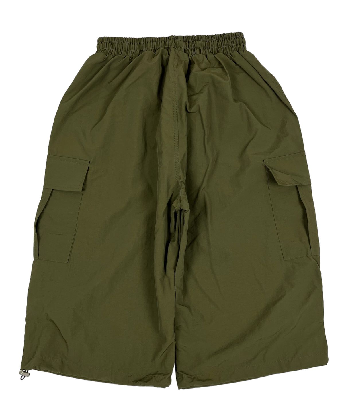 스케이터락(SK8ER ROCK) Nylon Cargo Wide Long Half Pants Khaki