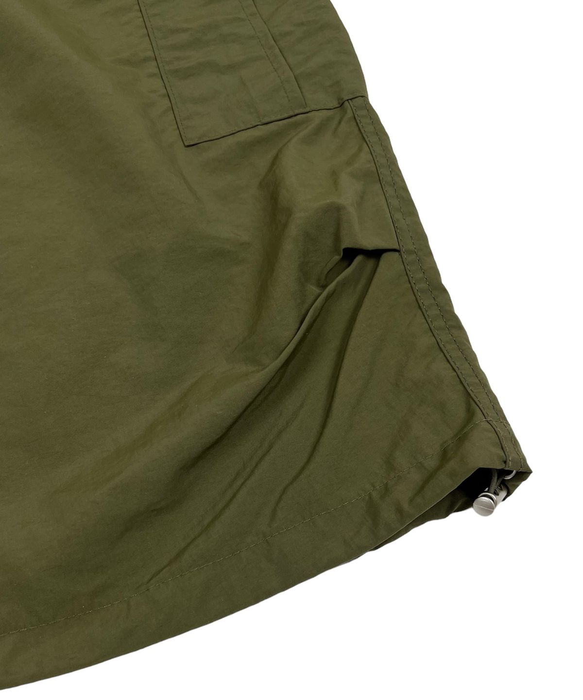스케이터락(SK8ER ROCK) Nylon Cargo Wide Long Half Pants Khaki