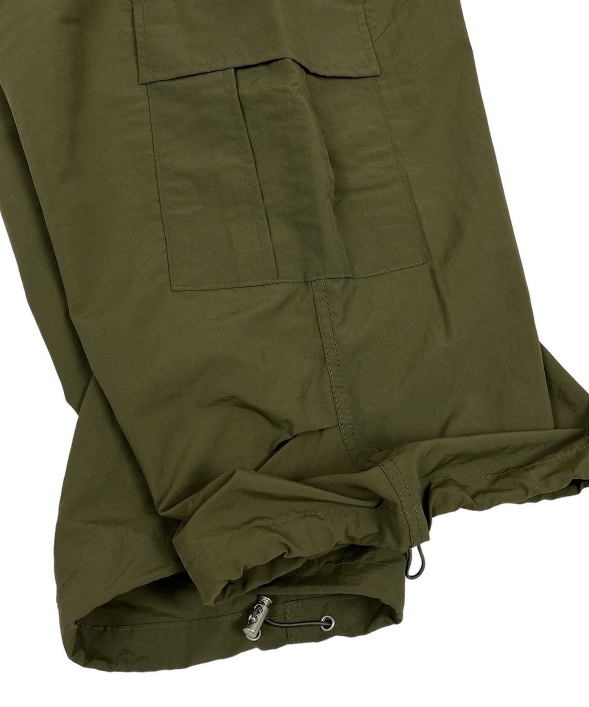 스케이터락(SK8ER ROCK) Nylon Cargo Wide Long Half Pants Khaki