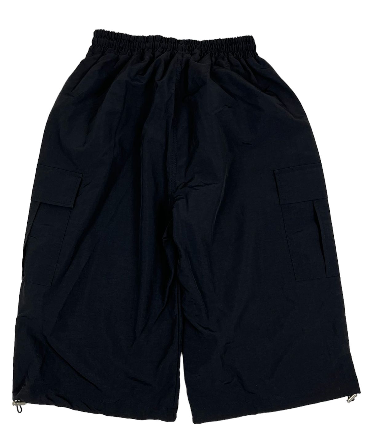 스케이터락(SK8ER ROCK) Nylon Cargo Wide Long Half Pants black