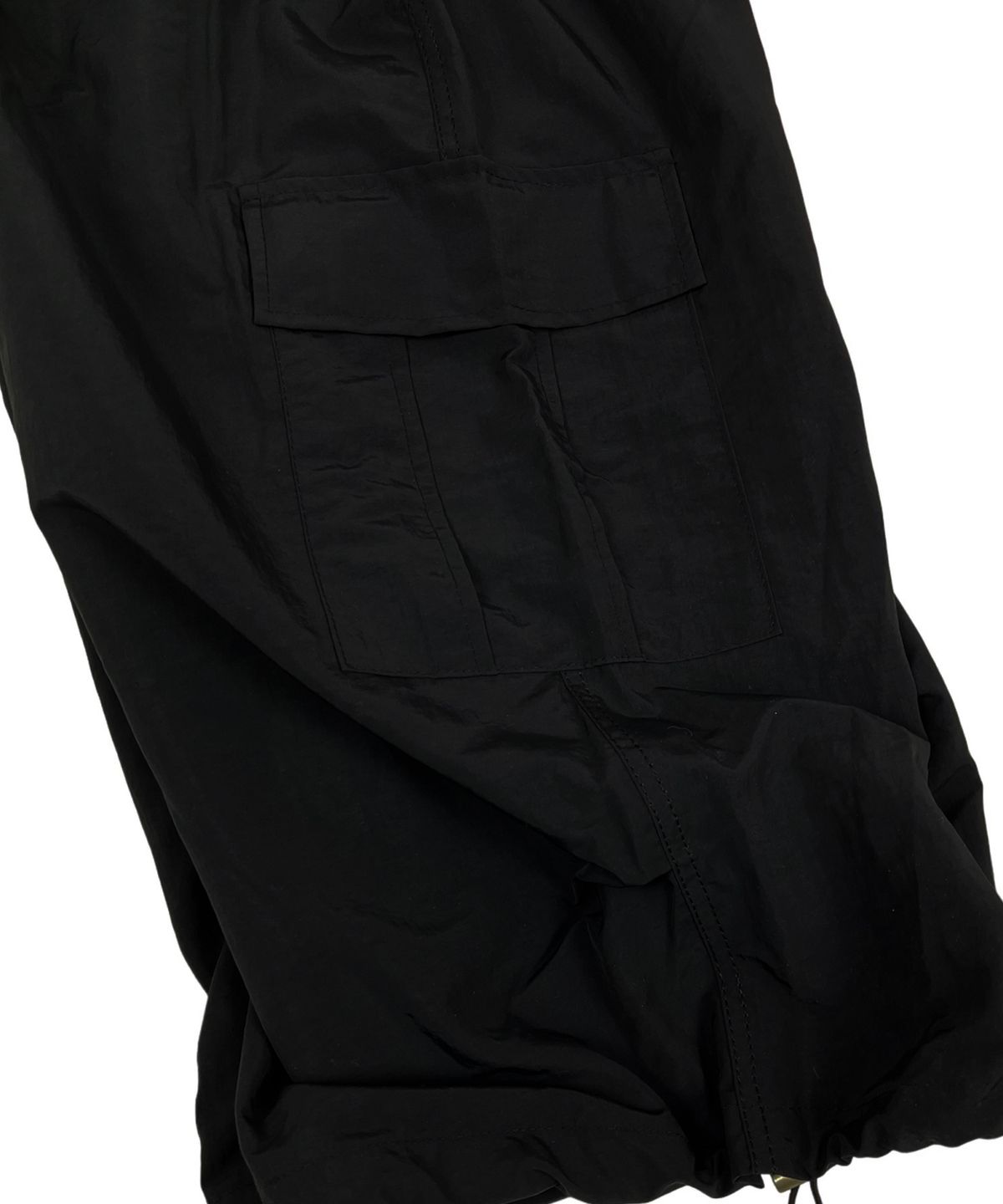 스케이터락(SK8ER ROCK) Nylon Cargo Wide Long Half Pants black