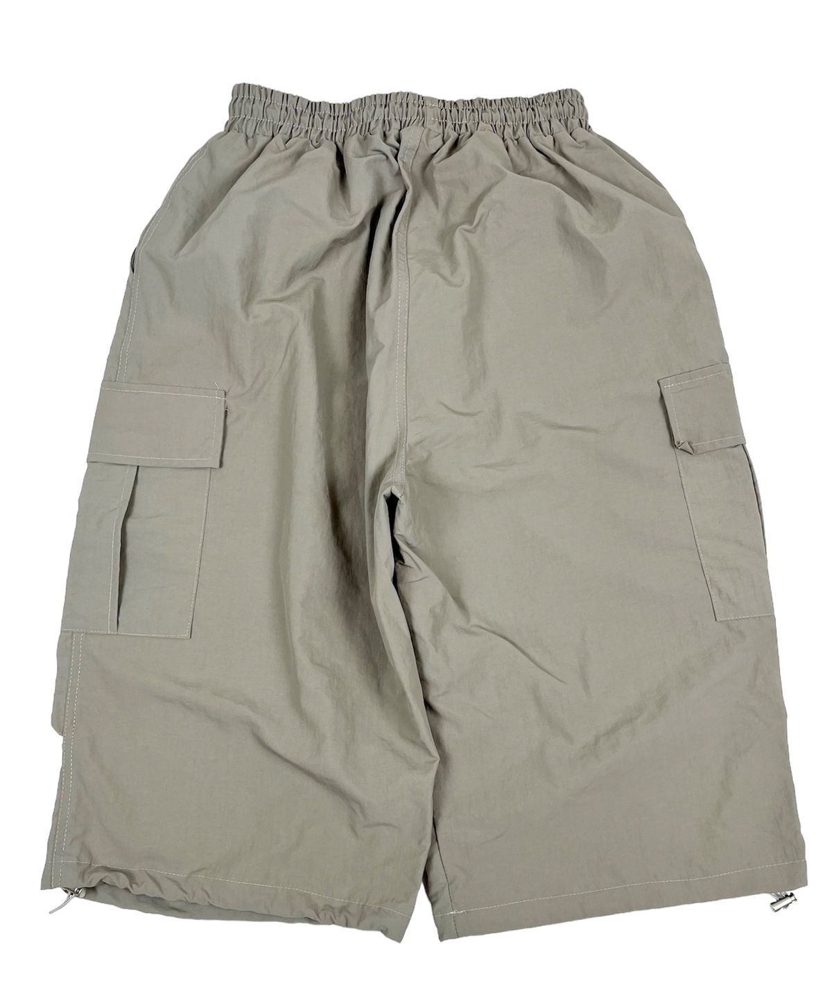 스케이터락(SK8ER ROCK) Nylon Cargo Wide Long Half Pants Beige