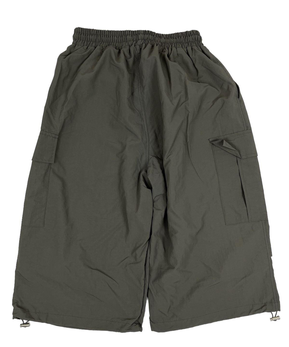스케이터락(SK8ER ROCK) Nylon Cargo Wide Long Half Pants dimgray