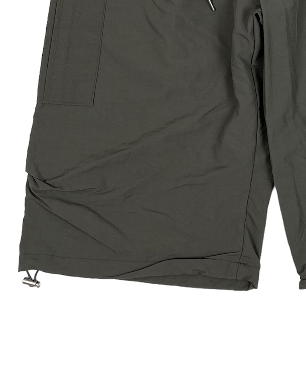 스케이터락(SK8ER ROCK) Nylon Cargo Wide Long Half Pants dimgray