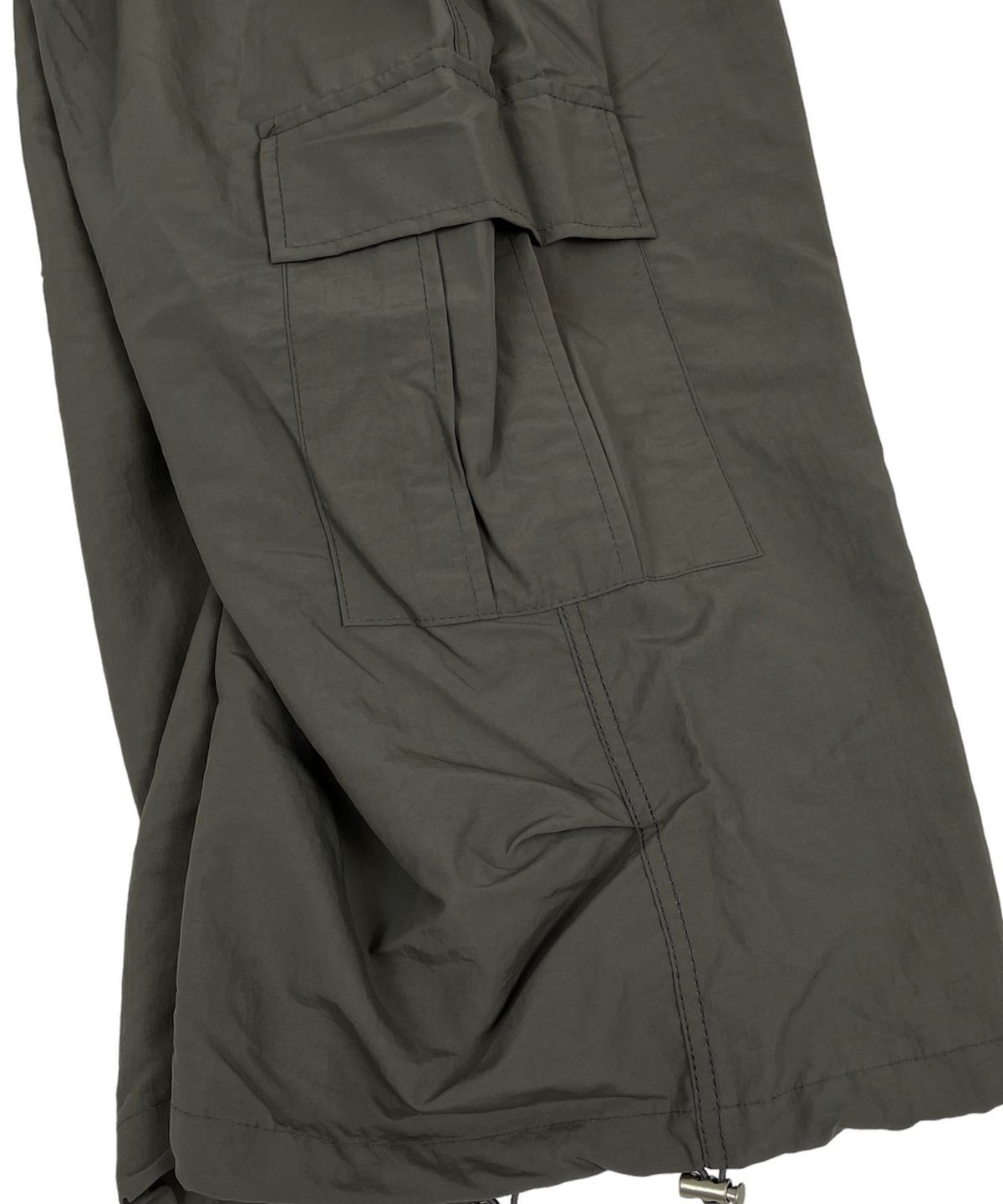 스케이터락(SK8ER ROCK) Nylon Cargo Wide Long Half Pants dimgray