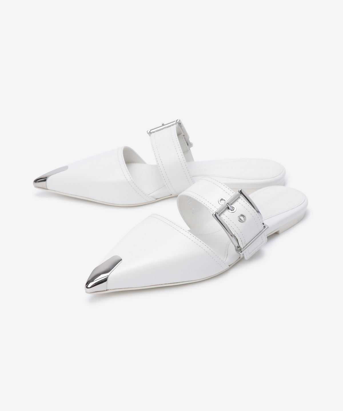 알렉산더 맥퀸(ALEXANDER McQUEEN) 포멀 펑크 뮬 - 화이트 / 733188WHSWD9359