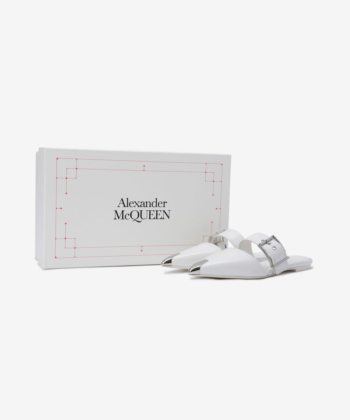 알렉산더 맥퀸(ALEXANDER McQUEEN) 포멀 펑크 뮬 - 화이트 / 733188WHSWD9359