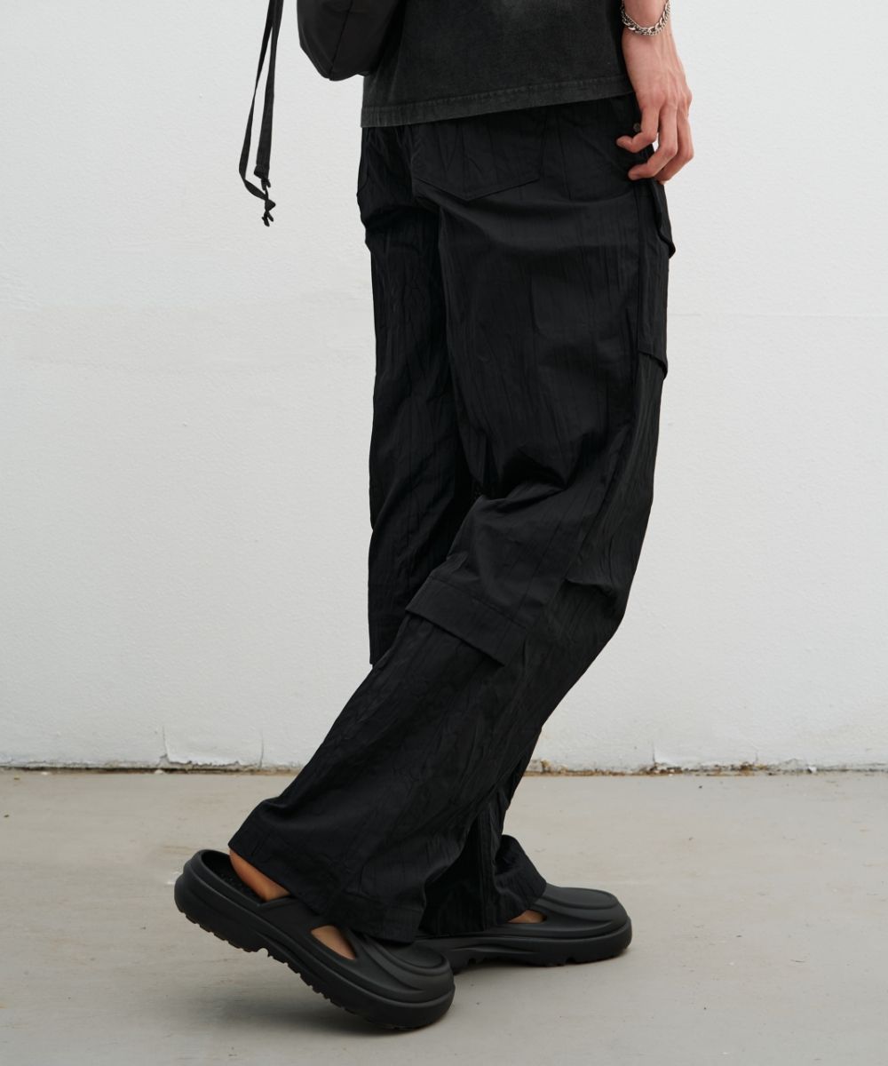 【BAON】[unisex] Muni Wide Banding Cargo Pants Cody Baggy Cargo Pant