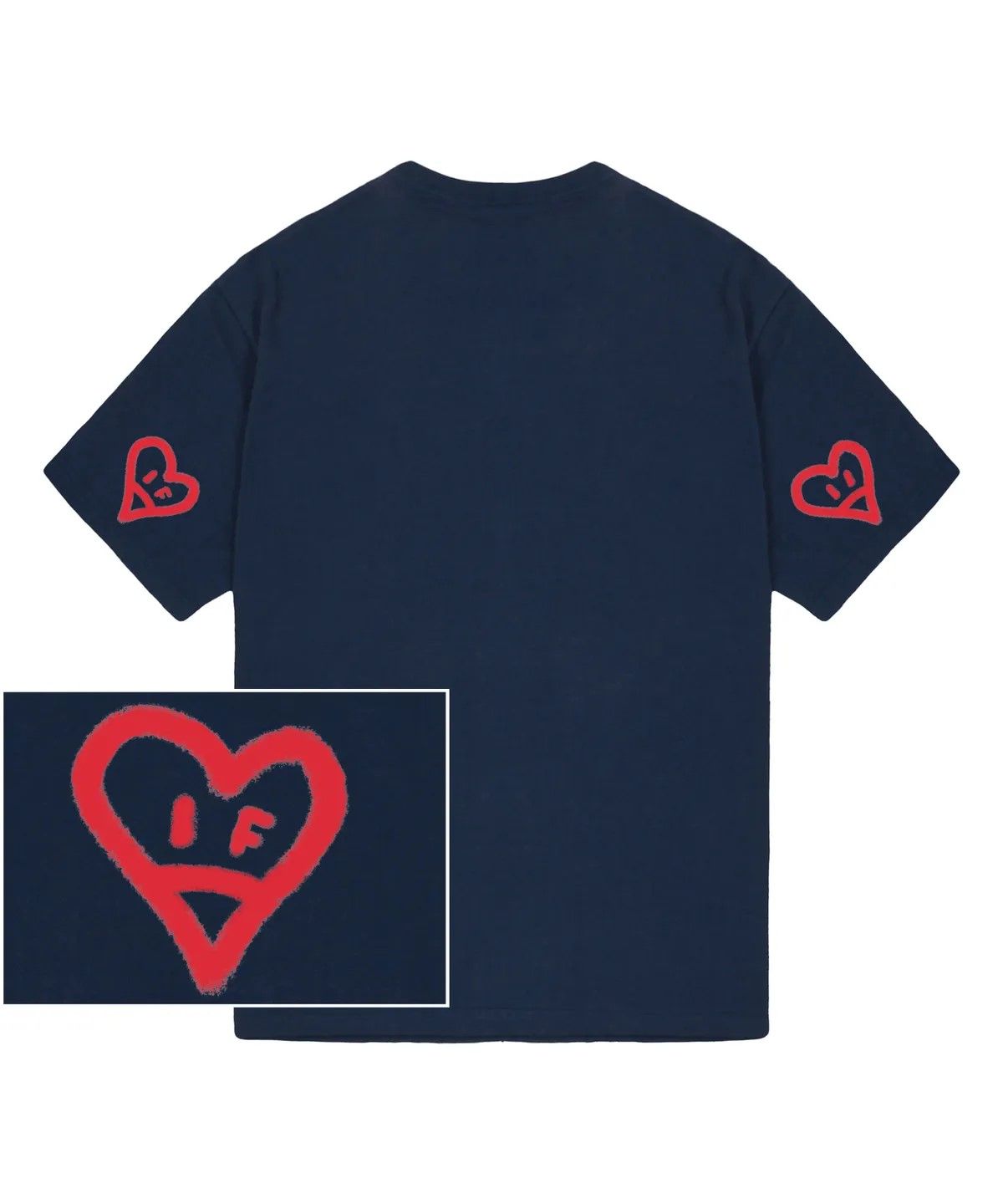 그레이버(GRAVER) [UNISEX]엘보우 스프레이 하트 스마일 반팔티_4color