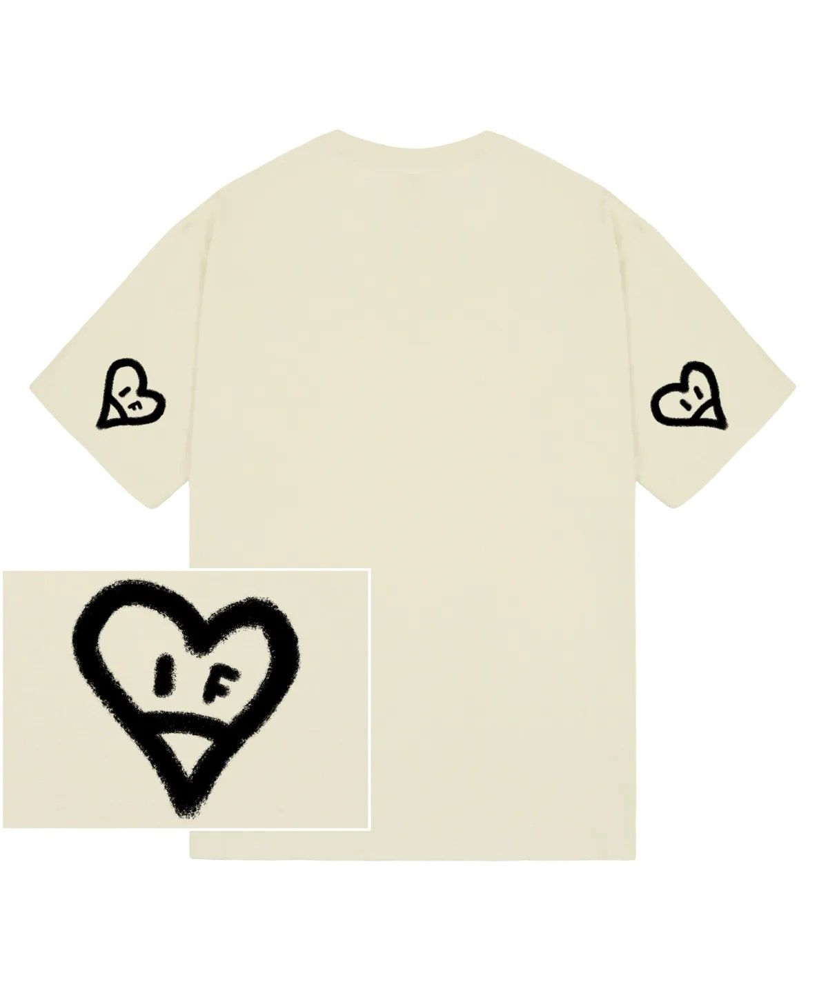 그레이버(GRAVER) [UNISEX]엘보우 스프레이 하트 스마일 반팔티_4color