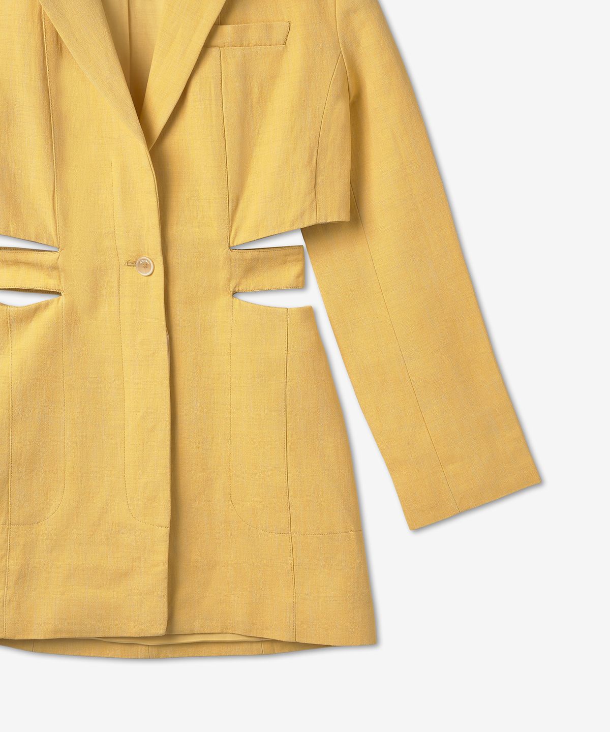 자크뮈스(JACQUEMUS) 라 로브 바리 원피스 - 옐로우 / 221DR0161069250