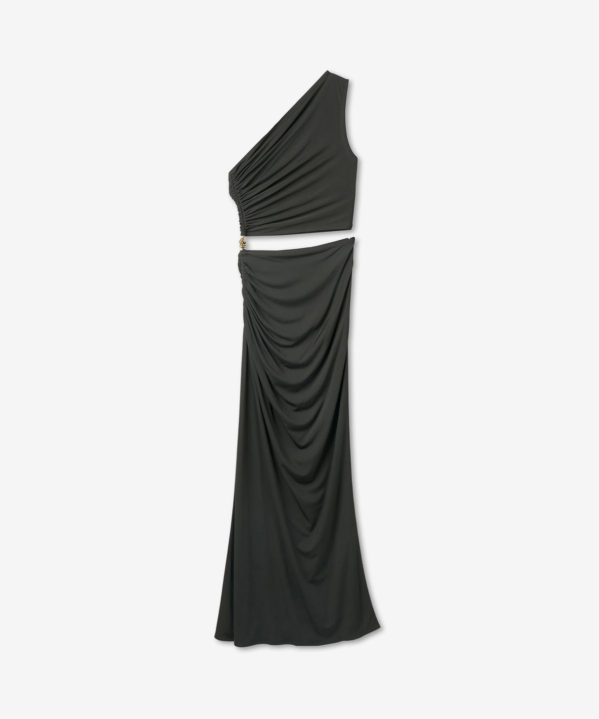 보테가베네타(BOTTEGA VENETA) 메탈 원숄더 원피스 - 블랙 / 725668VKUQ03350