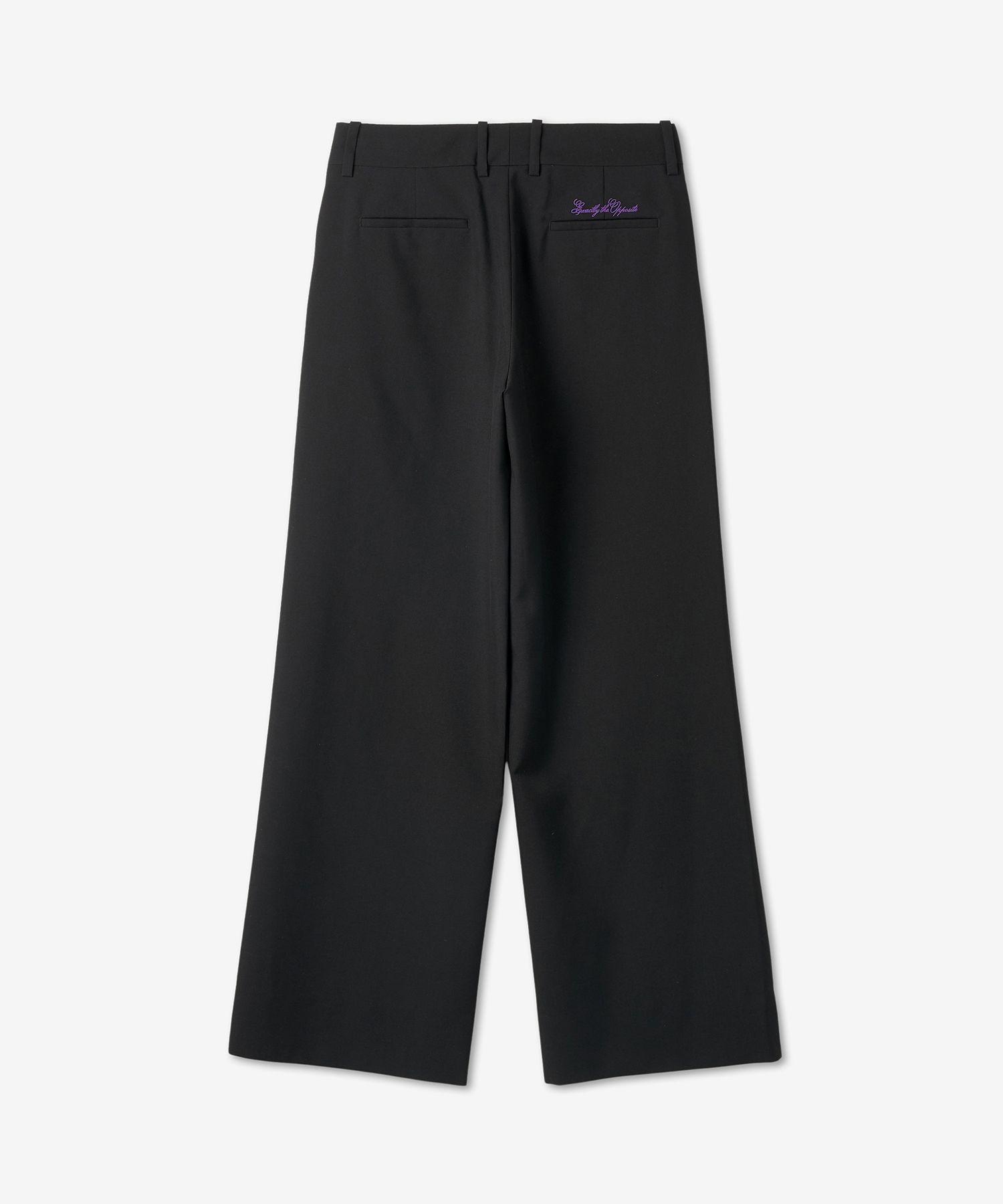 ★Off-White★ High Waist Wide Leg Pants Black OWCA174S23FAB0 MUSINSA | Off White High Waist Wide Leg Pants - Black