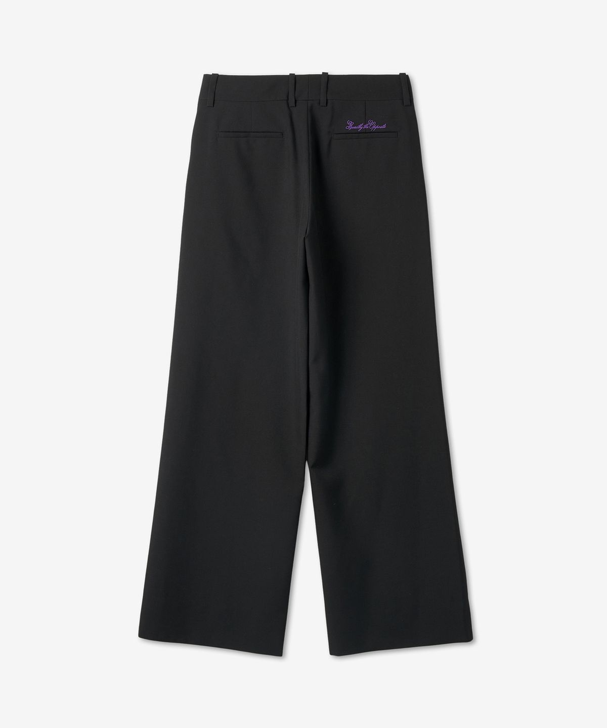 오프화이트(OFF-WHITE) 하이 웨스트 와이드 레그 팬츠 - 블랙 / OWCA174S23FAB0031037
