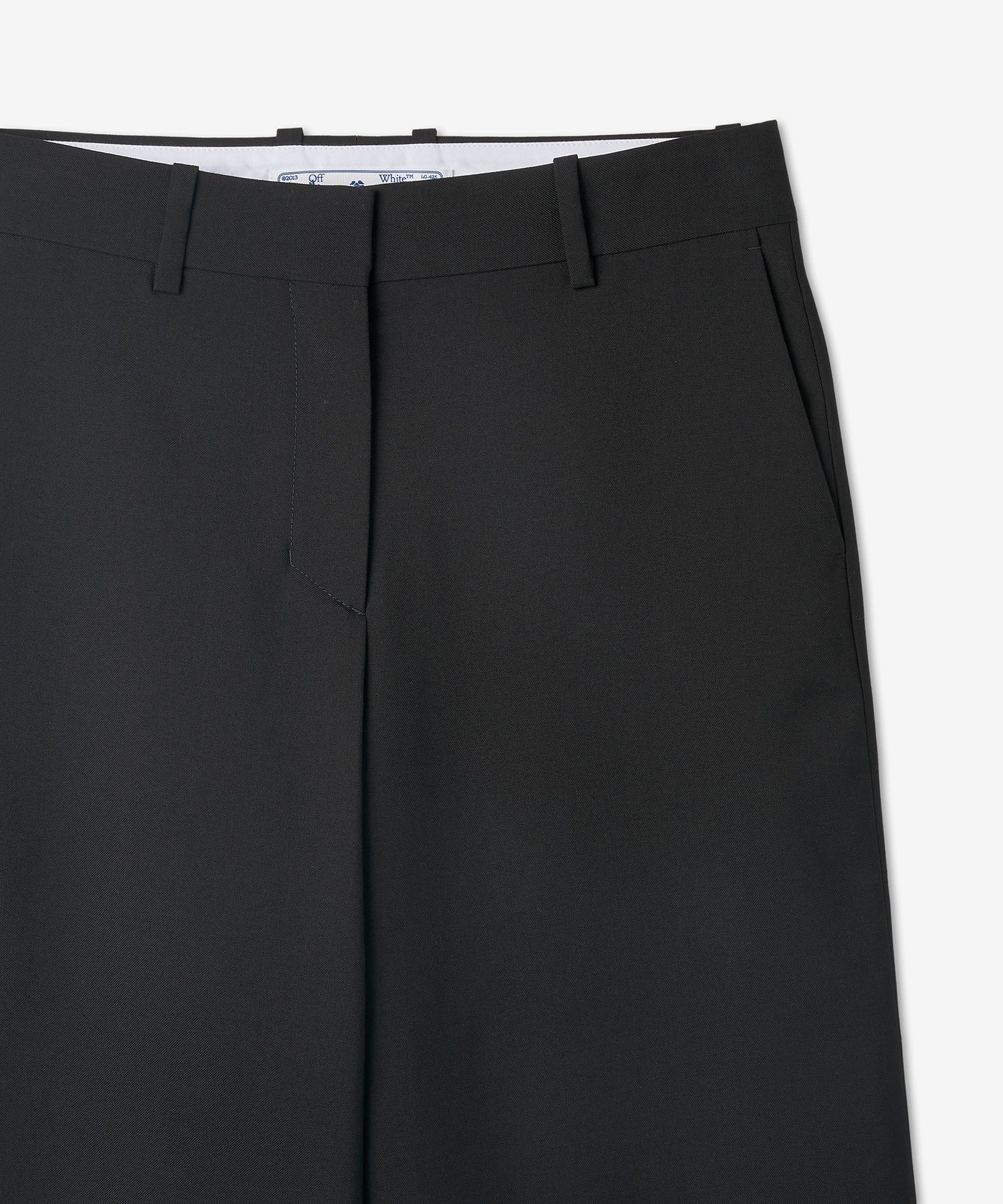 ★Off-White★ High Waist Wide Leg Pants Black OWCA174S23FAB0 MUSINSA | Off White High Waist Wide Leg Pants - Black