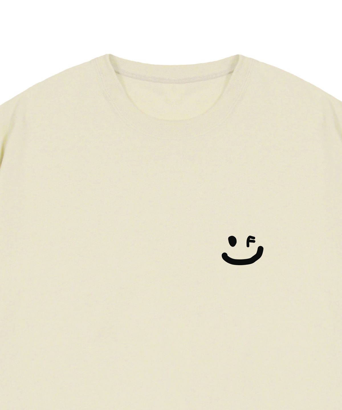 그레이버(GRAVER) [UNISEX]스몰 드로잉스마일 반팔티_샌드베이지