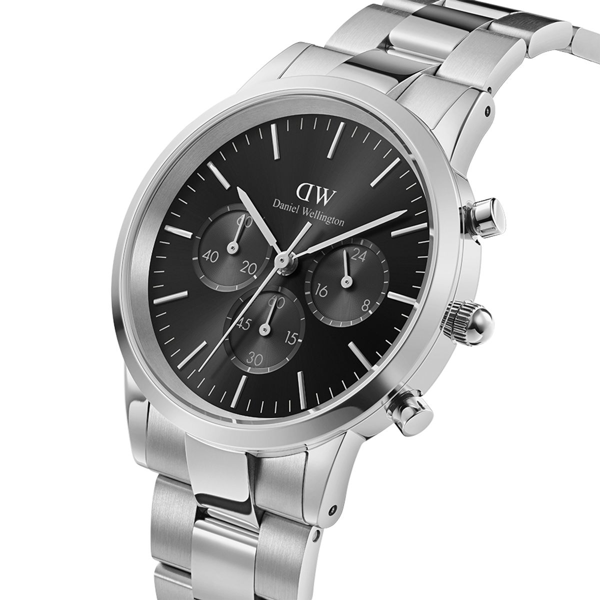 다니엘 웰링턴(DANIEL WELLINGTON) ICONIC CHRONOGRAPH LINK ONYX 크로노그래프 시계