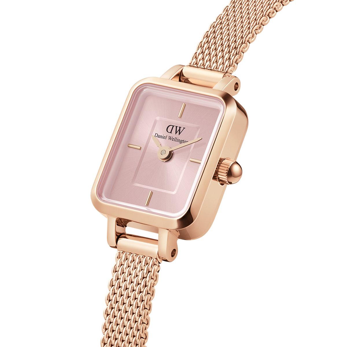 다니엘 웰링턴(DANIEL WELLINGTON) QUADRO MINI MELROSE BLUSH 핑크 사각 패션시계
