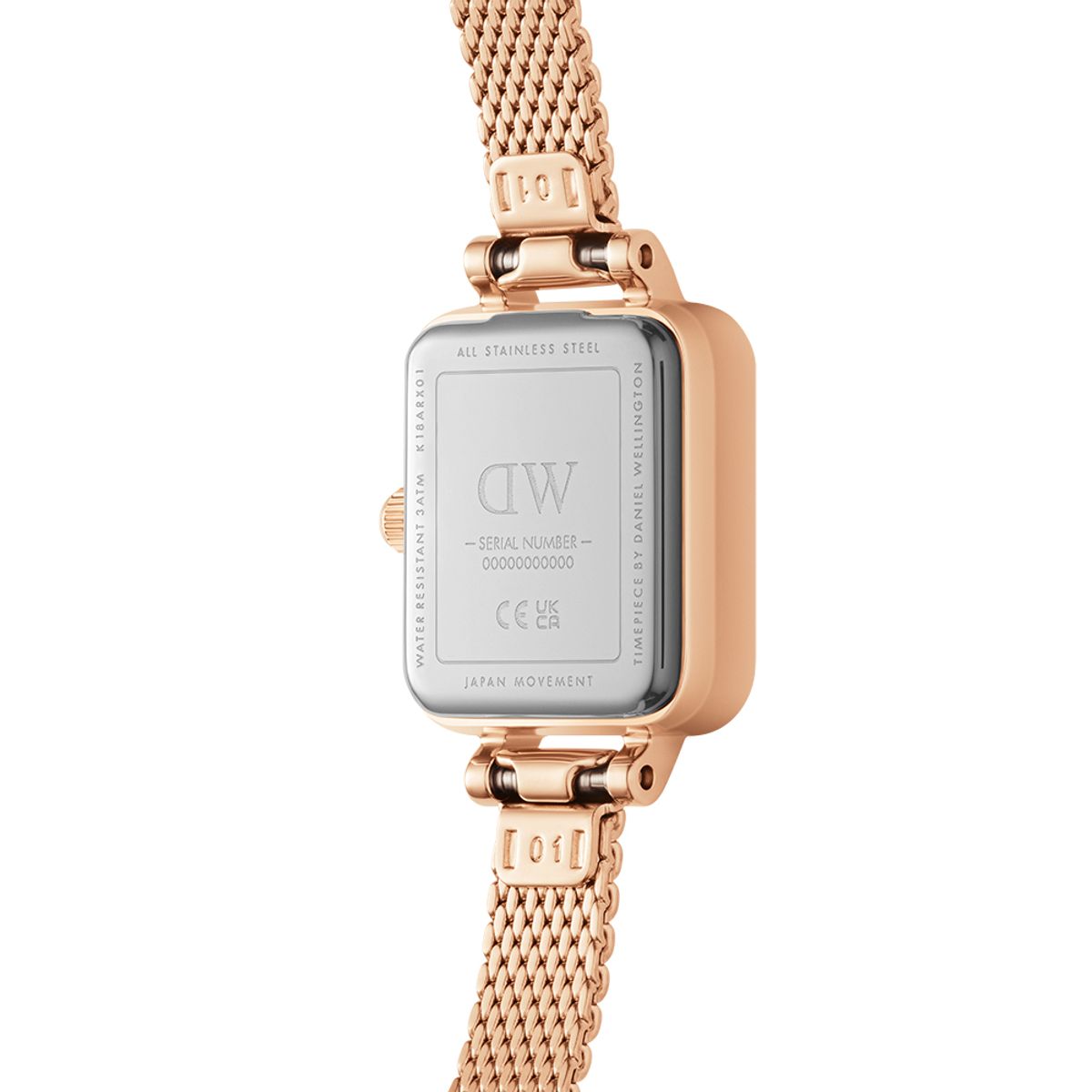 다니엘 웰링턴(DANIEL WELLINGTON) QUADRO MINI MELROSE BLUSH 핑크 사각 패션시계