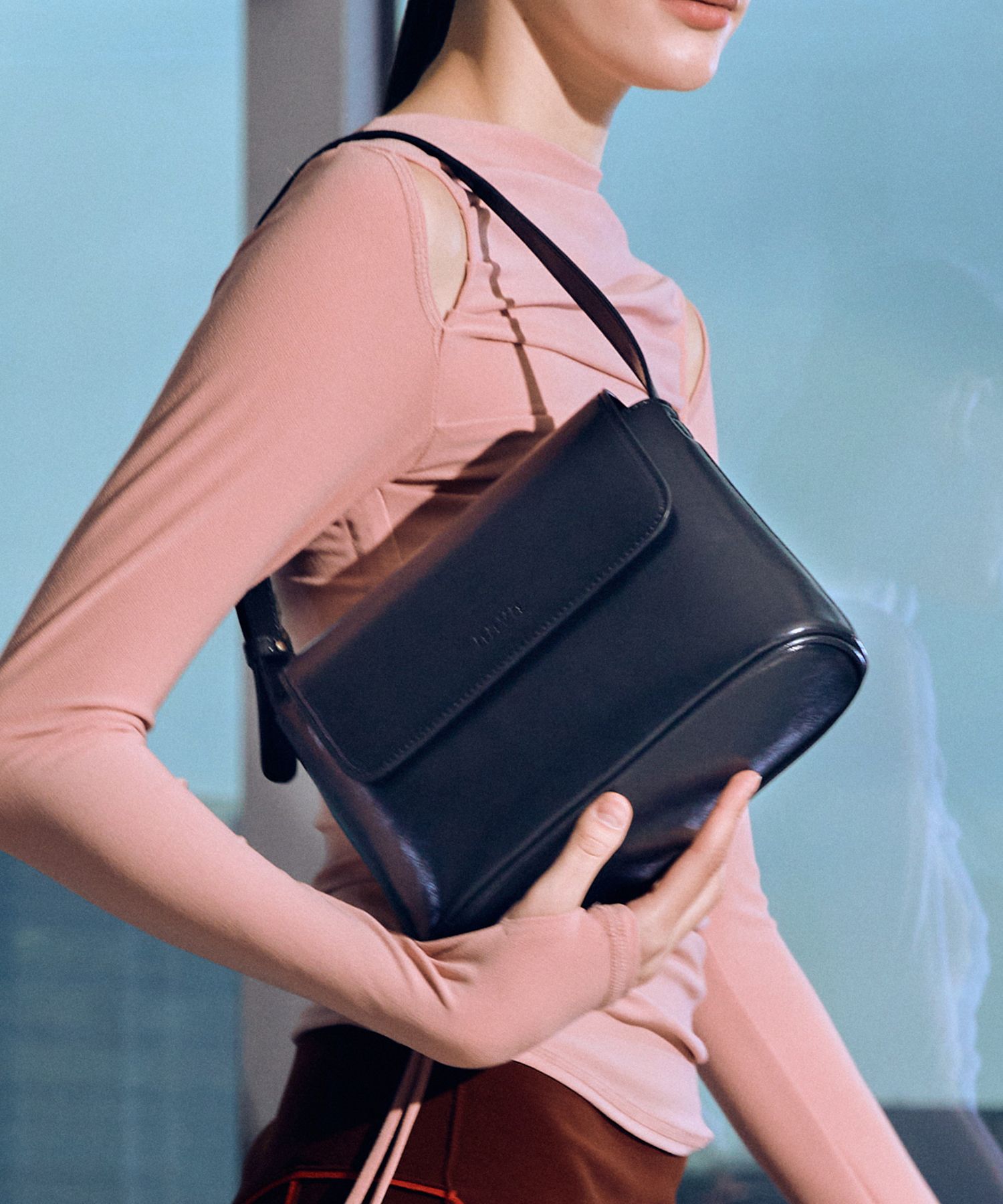 【BBYB】23SS★ Ciel Shoulder Bag MUSINSA | BBYB Ciel Tote Shoulder Bag (Crinkled Black)