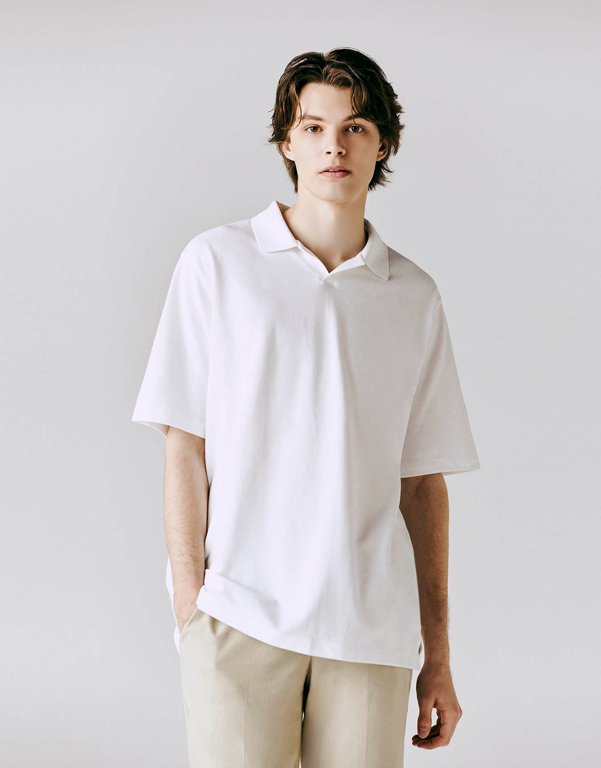 지오다노(GIORDANO) 크리스피 슬릿넥 폴로 반팔 카라티 013505 [4color]