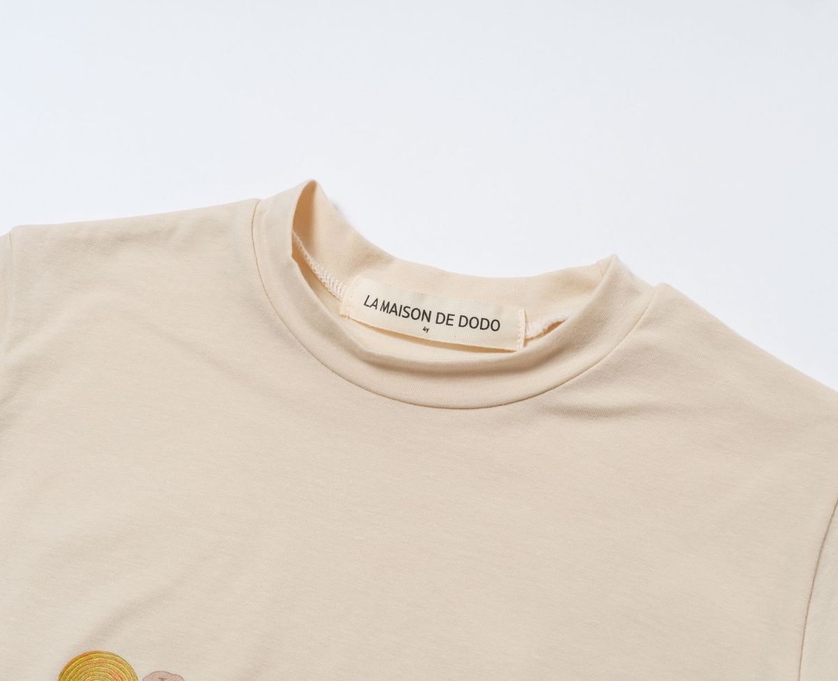 라메종드도도(LA MAISON DE DODO) Basic Dodo Short Sleeve T-Shirt with Otters Candy House_반팔티