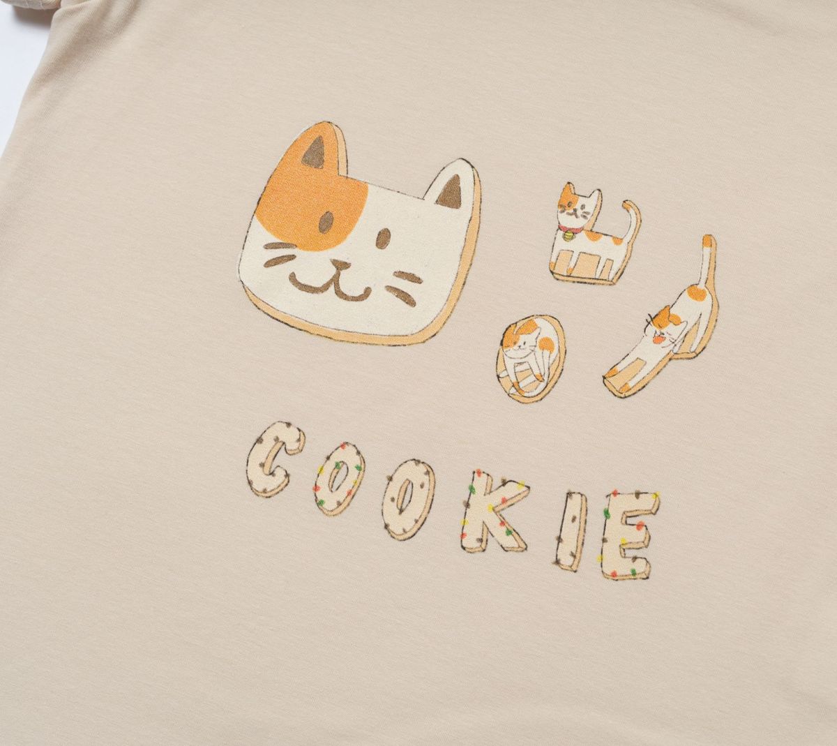 라메종드도도(LA MAISON DE DODO) Basic Dodo Short Sleeve T-Shirt with Cat Cookies_반팔티