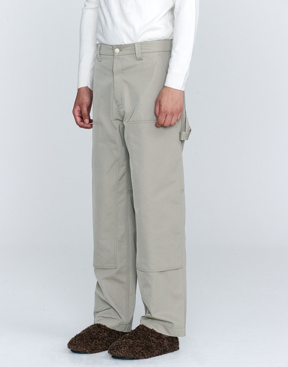 호이테(HEUTE) HET SHINE WORK PANTS LIGHT KHAKI