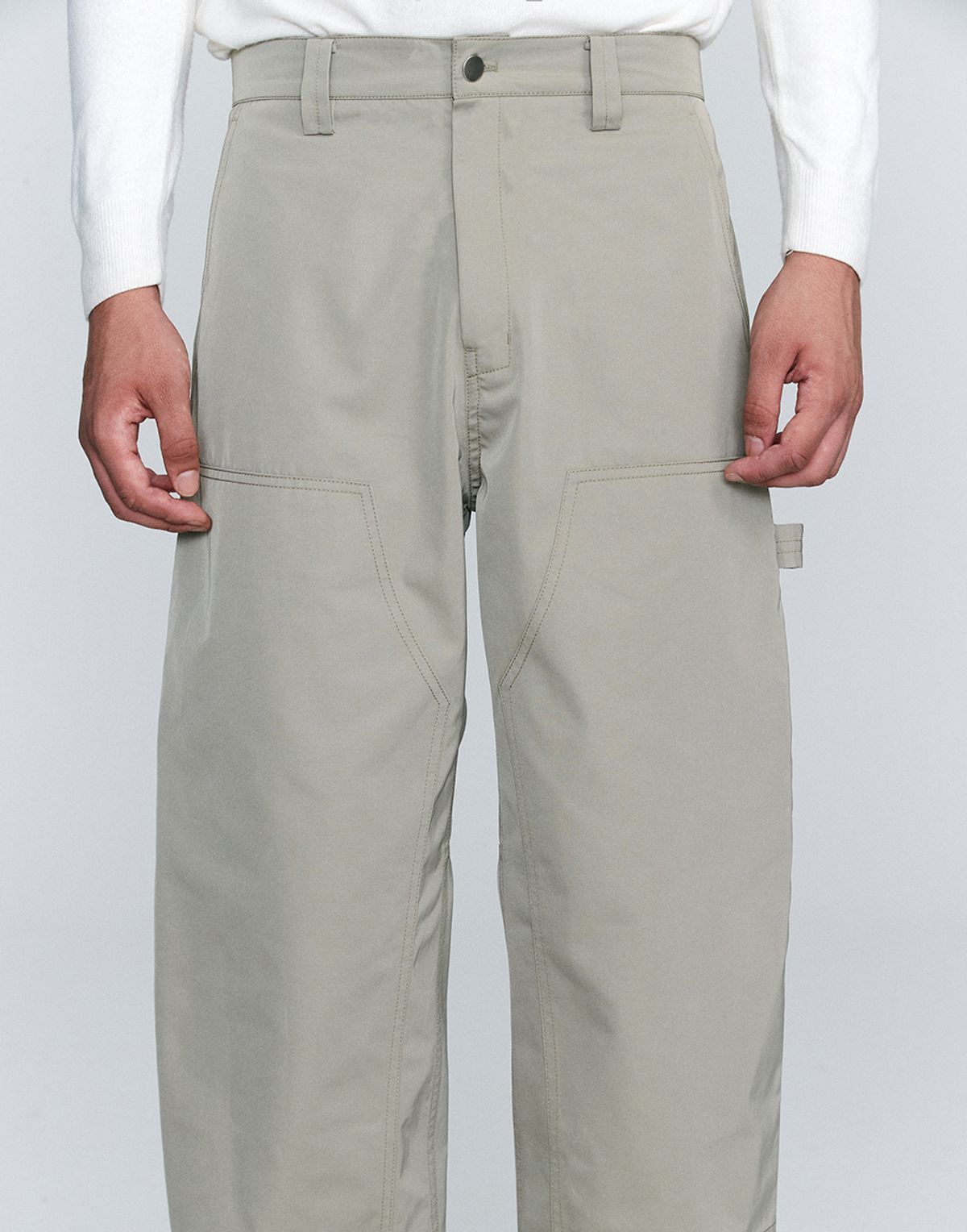 호이테(HEUTE) HET SHINE WORK PANTS LIGHT KHAKI