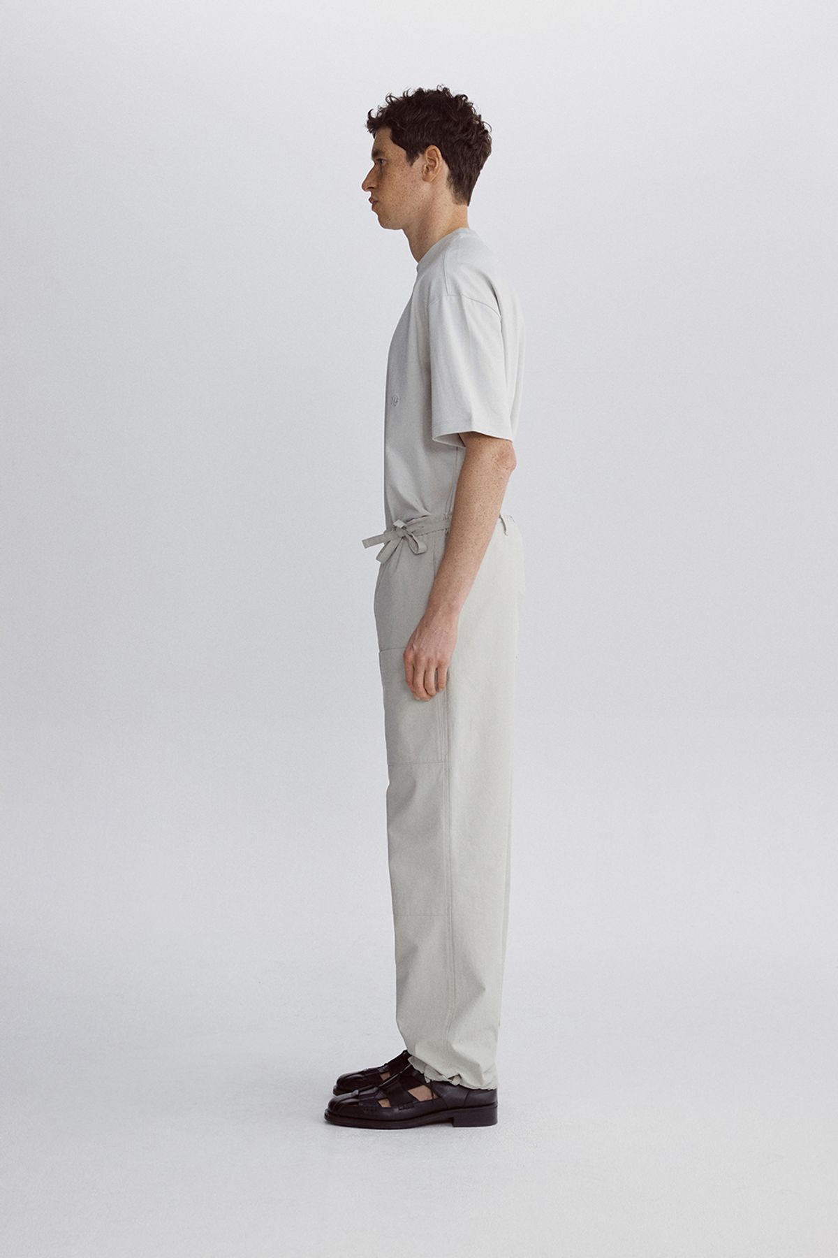 호이테(HEUTE) COTTON DRAWSTRING PANTS GREY