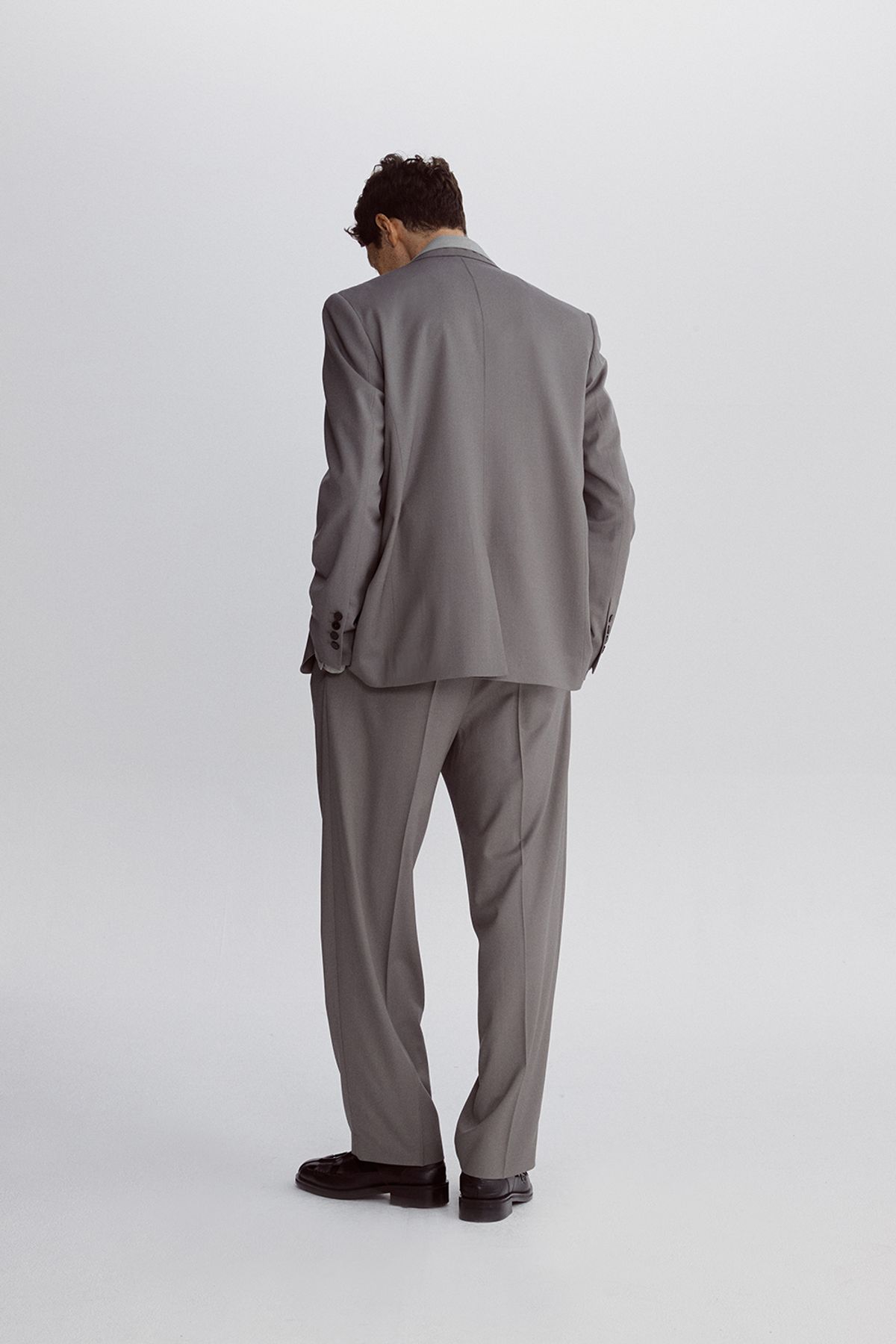 호이테(HEUTE) DOUBLE LAPEL SINGLE JACKET LIGHT KHAKI