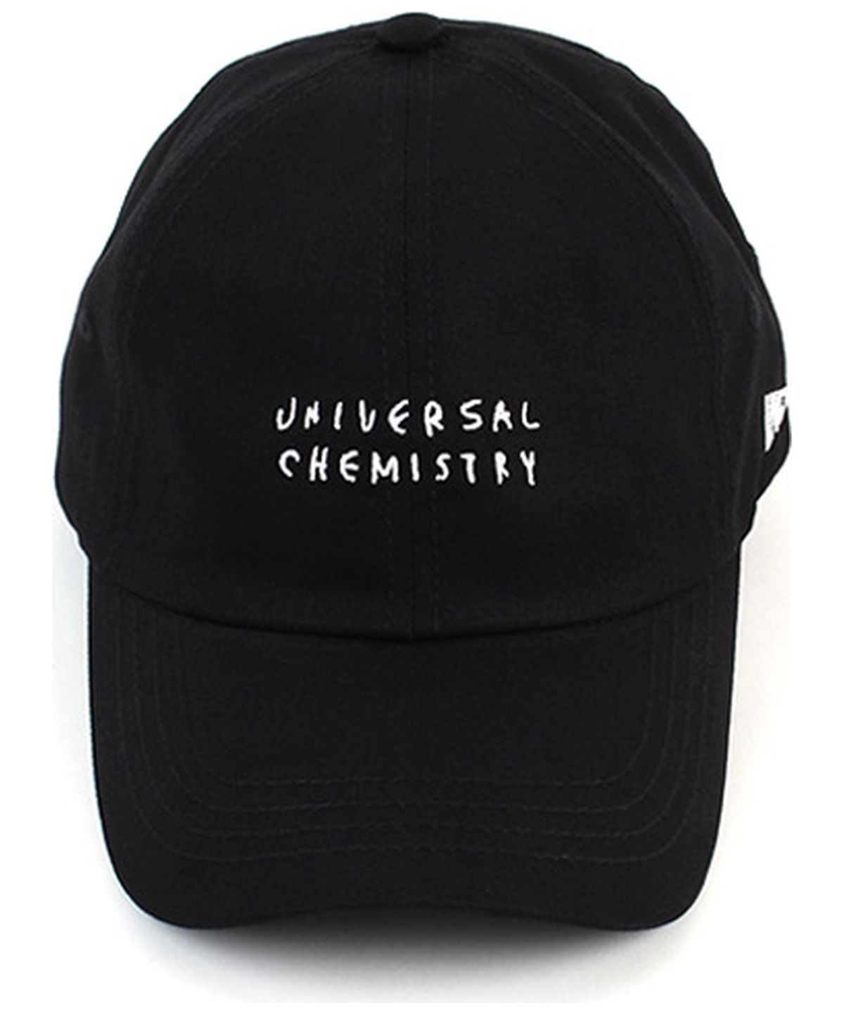 유니버셜 케미스트리(UNIVERSAL CHEMISTRY) Front Logo Cotton Black Ballcap 코튼볼캡