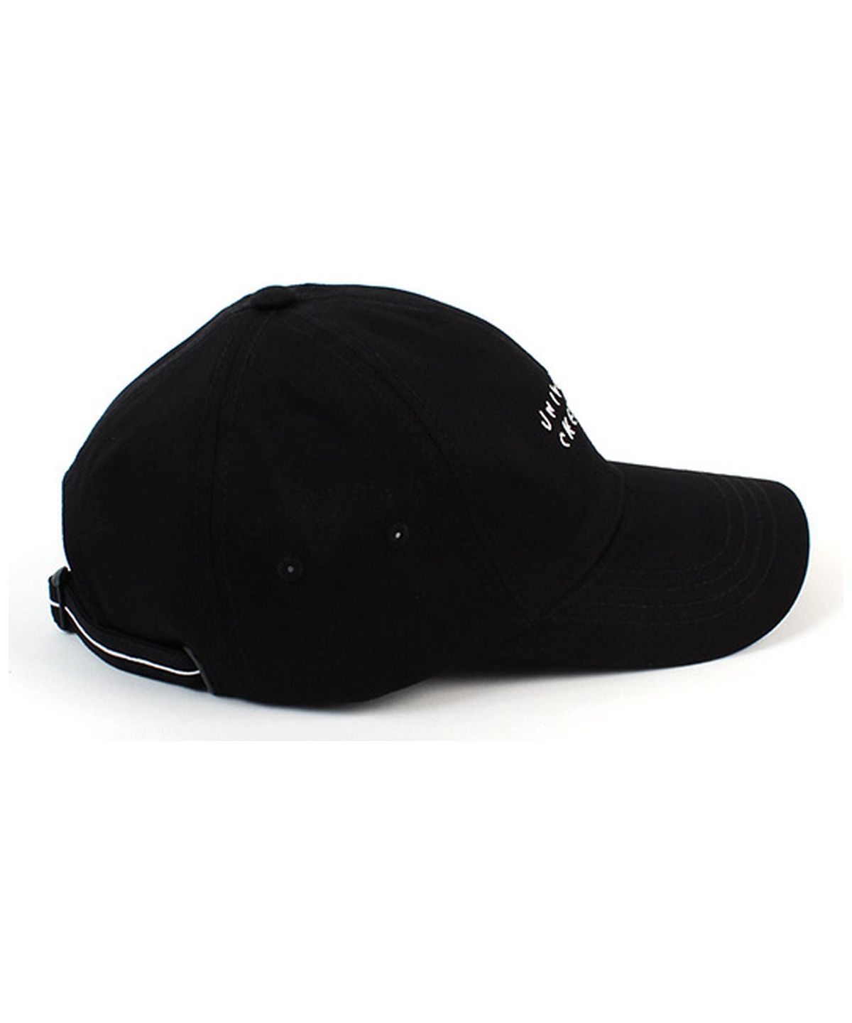 유니버셜 케미스트리(UNIVERSAL CHEMISTRY) Front Logo Cotton Black Ballcap 코튼볼캡