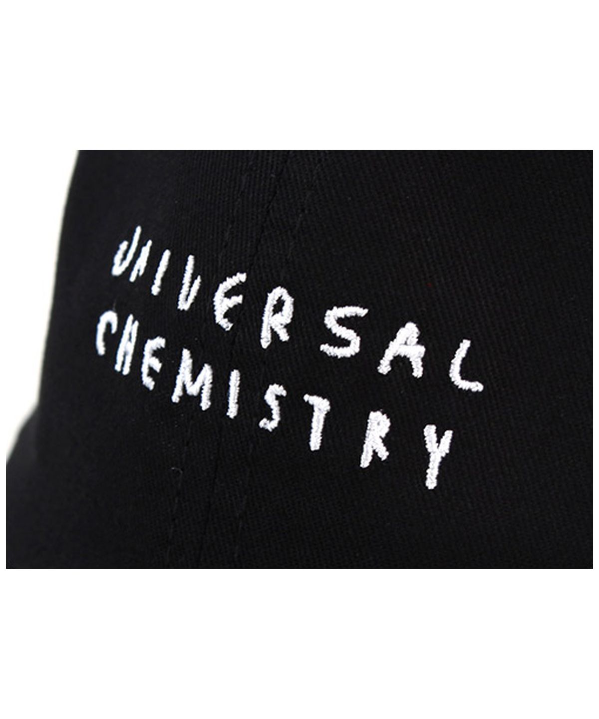 유니버셜 케미스트리(UNIVERSAL CHEMISTRY) Front Logo Cotton Black Ballcap 코튼볼캡