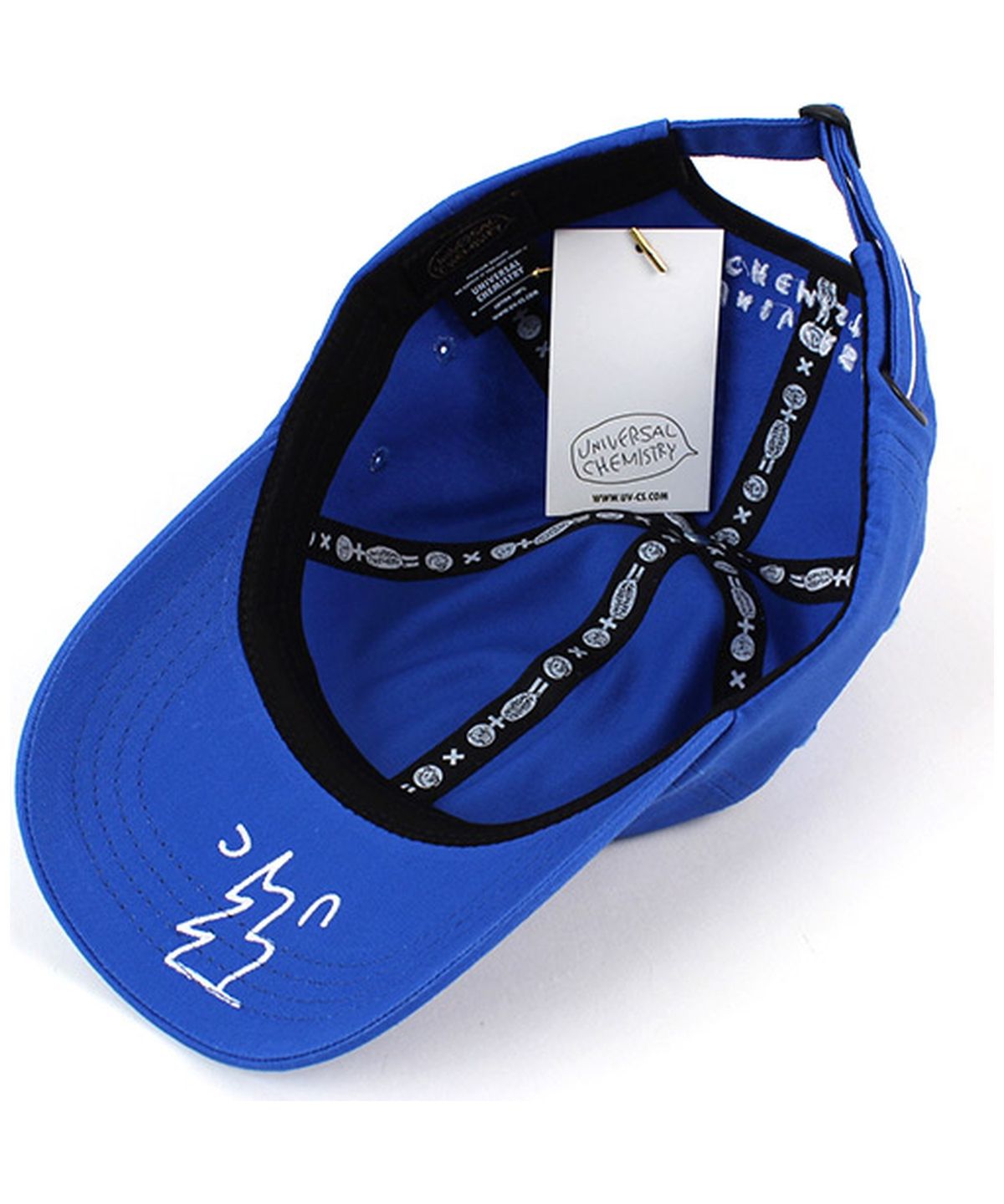 유니버셜 케미스트리(UNIVERSAL CHEMISTRY) Back Logo Cotton Blue Ballcap 코튼볼캡
