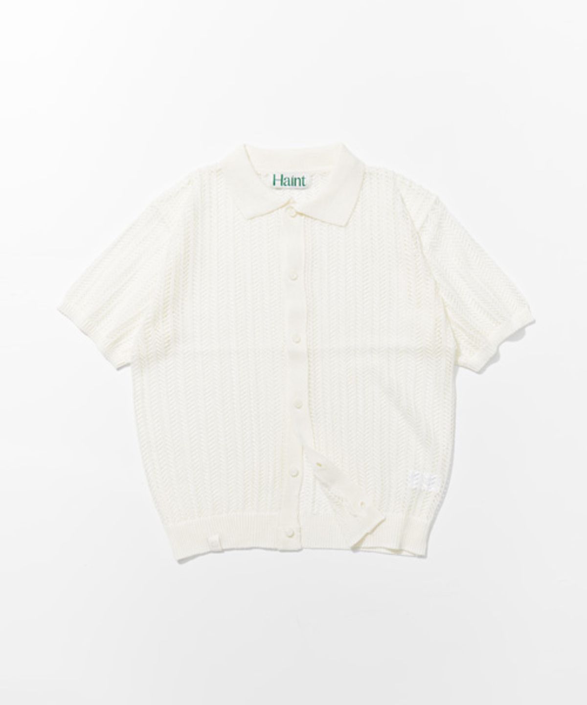 헤인트(HAINT) 세리에 카라 가디건 니트_IVORY