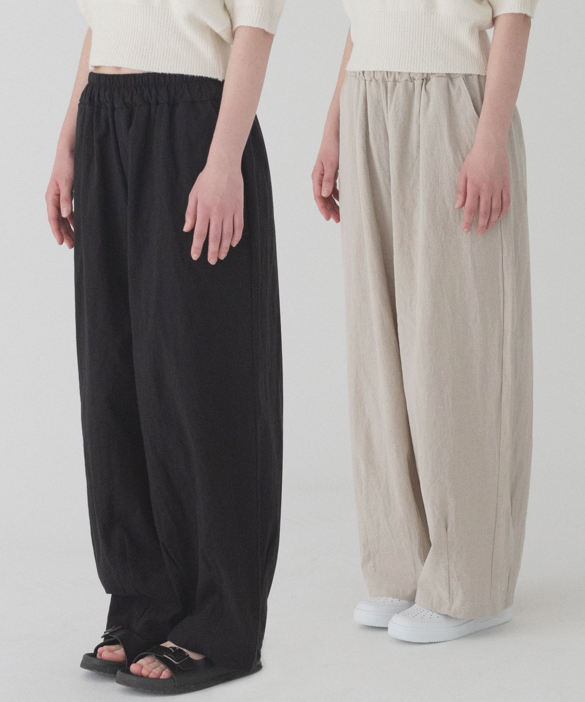피아네르(PIANER) [2 PACK] 컴포터블 린넨 벌룬 팬츠 (3color)