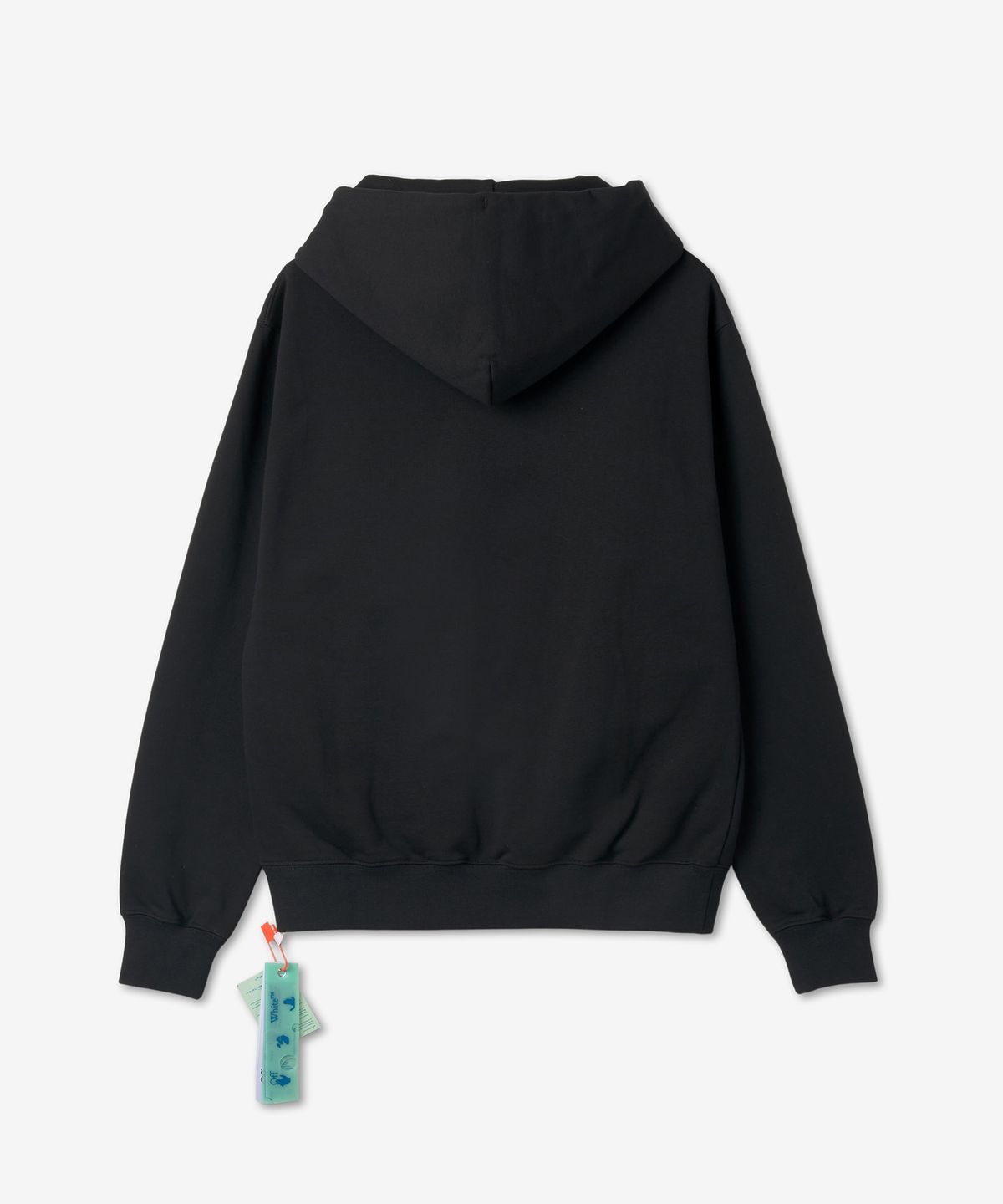 오프화이트(OFF-WHITE) 바시티 패치 슬림 후디 - 블랙 / OMBB097S23FLE0091069
