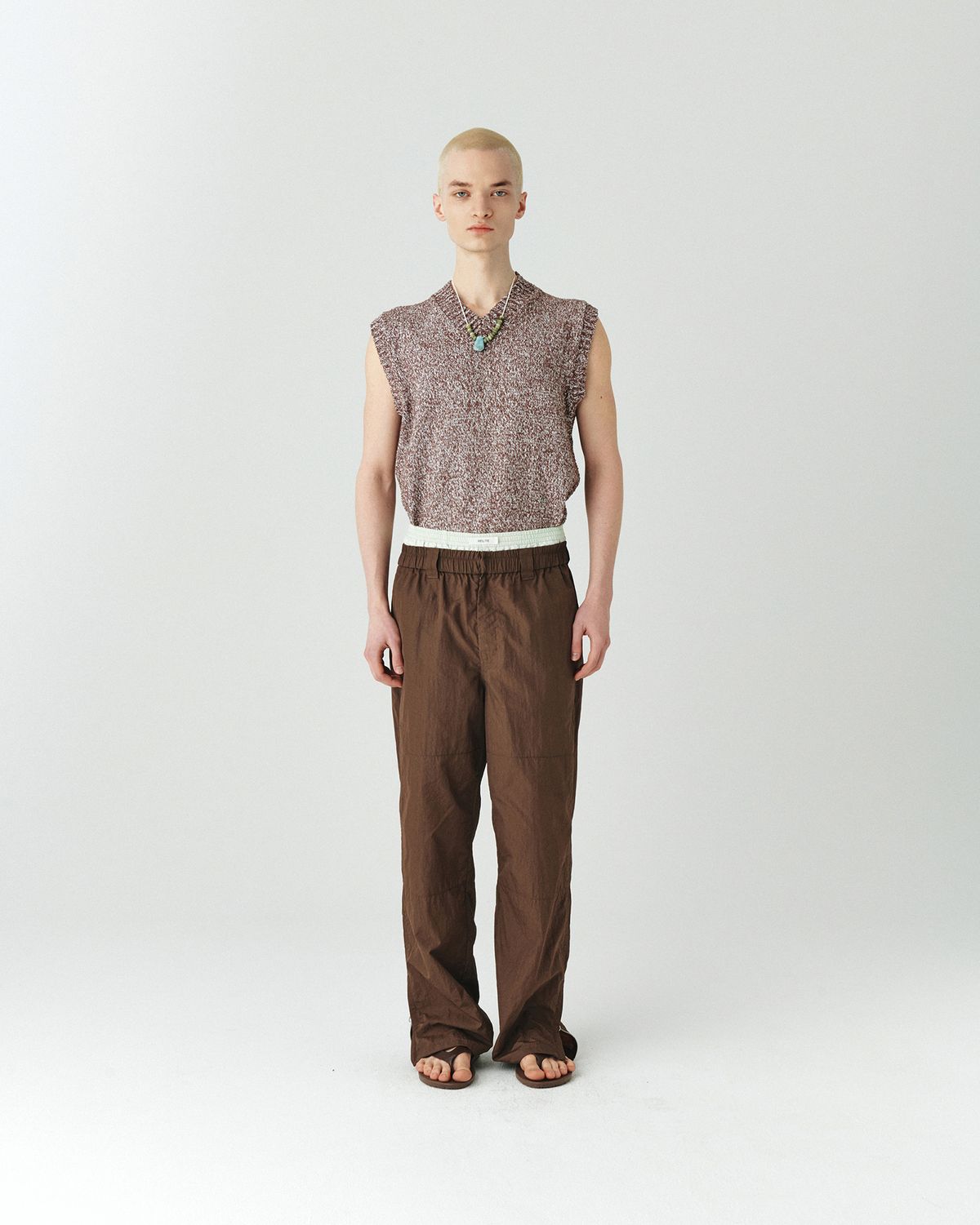 호이테(HEUTE) HET CRUNKY VEST BROWN
