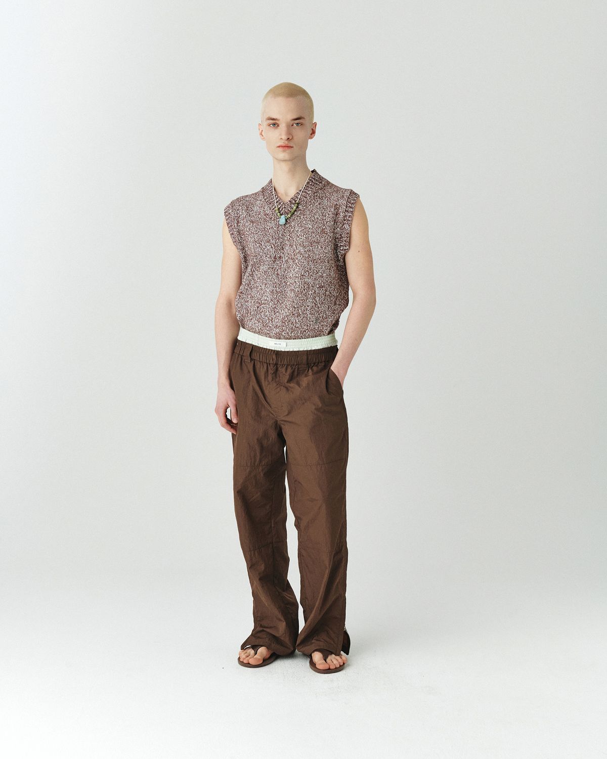 호이테(HEUTE) HET CRUNKY VEST BROWN