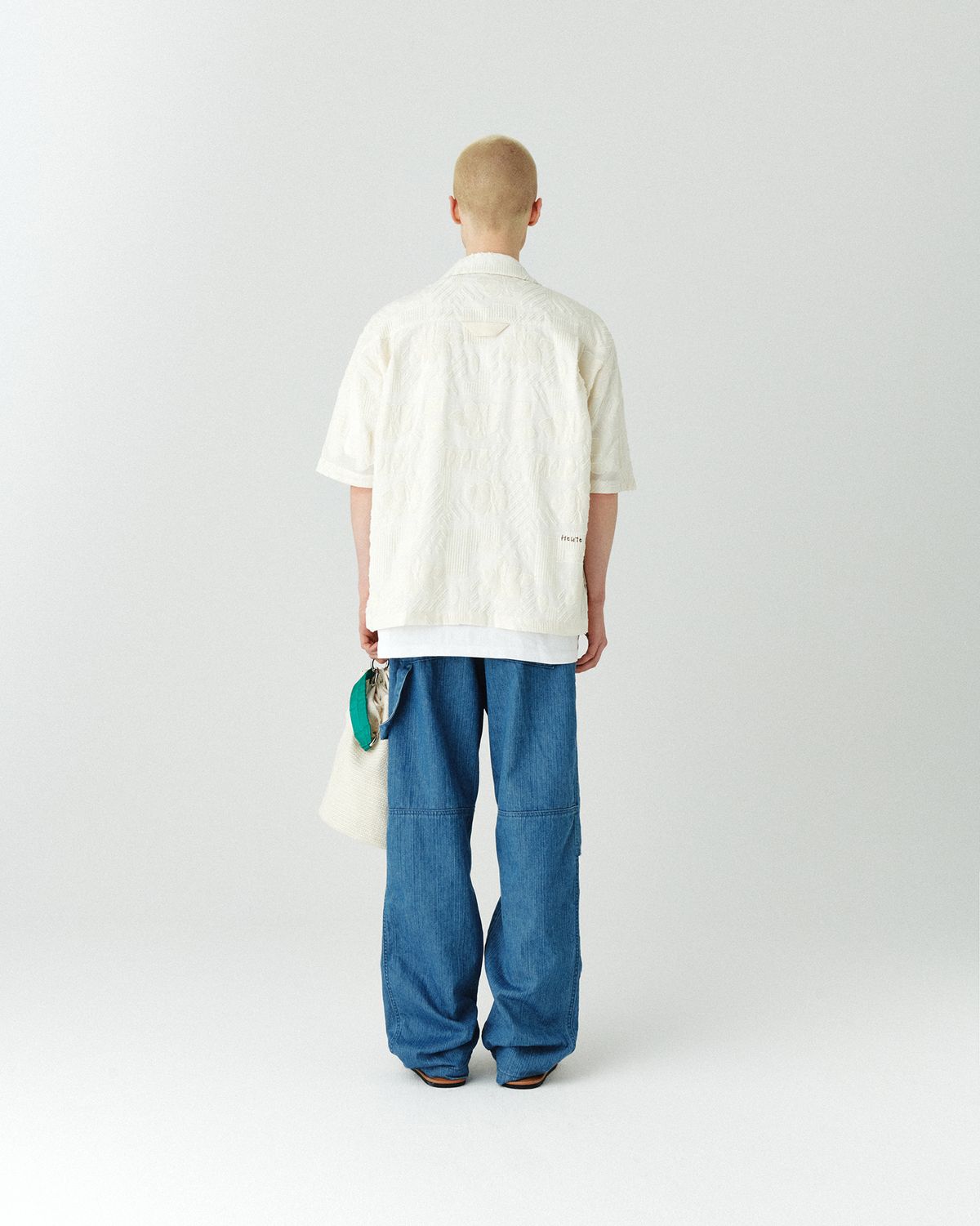 호이테(HEUTE) 23SS CONVERTIBLE COLLAR SHORT SLEEVE SHIRT IVORY